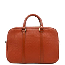 Load image into Gallery viewer, GUCCI Diamante Bright Leather Briefcase Travel Bag Orange 344357
