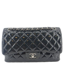 Load image into Gallery viewer, CHANEL Classic Double Flap Quilted Patent Leather Shoulder Bag Navy Blue
