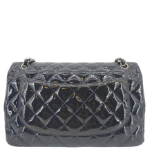 Load image into Gallery viewer, CHANEL Classic Double Flap Quilted Patent Leather Shoulder Bag Navy Blue
