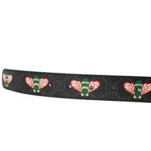 Load image into Gallery viewer, GUCCI Double G Buckle Marmont Bee Print Leather Belt Black 411516 Size 95.38
