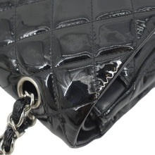 Load image into Gallery viewer, CHANEL Classic Medium Double Flap Patent Leather Shoulder Bag Black
