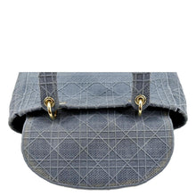 Load image into Gallery viewer, Christian Dior Lady D-Lite Canvas Crossbody Bag in denim blue color - Open
