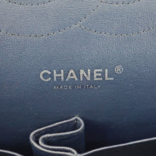 Load image into Gallery viewer, CHANEL Classic Double Flap Quilted Patent Leather Shoulder Bag Navy Blue
