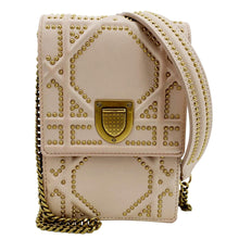 Load image into Gallery viewer, CHRISTIAN DIOR Diorama Vertical Leather Crossbody Clutch Bag Beige
