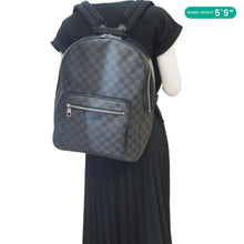 Load image into Gallery viewer, LOUIS VUITTON Josh Damier Graphite Backpack Black
