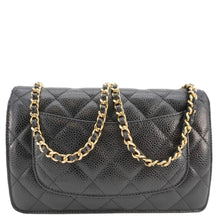 Load image into Gallery viewer, CHANEL Wallet On Chain Quilted Caviar Leather Crossbody Bag Black
