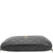 Load image into Gallery viewer, CHANEL Wallet On Chain Quilted Caviar Leather Crossbody Bag Black
