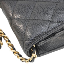 Load image into Gallery viewer, CHANEL Wallet On Chain Quilted Caviar Leather Crossbody Bag Black
