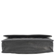 Load image into Gallery viewer, CHANEL Wallet On Chain Quilted Caviar Leather Crossbody Bag Black
