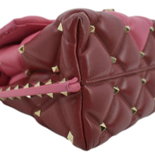 Load image into Gallery viewer, VALENTINO Rockstud Medium Candystud Leather Top Handle Shoulder Bag Pink
