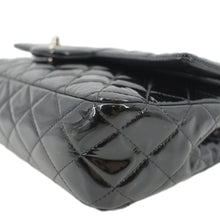 Load image into Gallery viewer, CHANEL Classic Medium Double Flap Patent Leather Shoulder Bag Black
