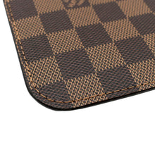 Load image into Gallery viewer, LOUIS VUITTON Neverfull Damier Ebene Pochette Wristlet Pouch Brown
