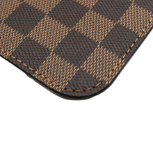 Load image into Gallery viewer, LOUIS VUITTON Neverfull Damier Ebene Pochette Wristlet Pouch Brown
