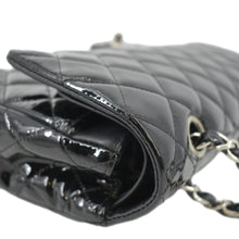 Load image into Gallery viewer, CHANEL Classic Medium Double Flap Patent Leather Shoulder Bag Black
