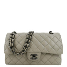 Load image into Gallery viewer, CHANEL Classic Medium Double Flap Quilted Leather Shoulder Bag Ivory
