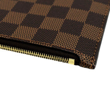 Load image into Gallery viewer, LOUIS VUITTON Neverfull Damier Ebene Pochette Wristlet Pouch Brown
