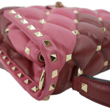 Load image into Gallery viewer, VALENTINO Rockstud Medium Candystud Leather Top Handle Shoulder Bag Pink
