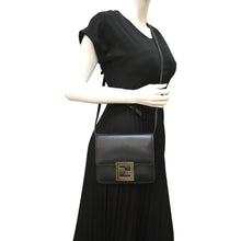 Load image into Gallery viewer, FENDI Fab Leather Crossbody Bag Black
