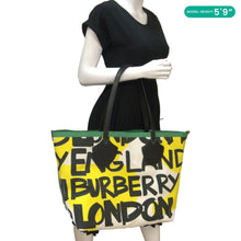 Load image into Gallery viewer, BURBERRY Graffiti Reversible Canvas Tote Bag Multicolor
