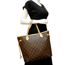 Load image into Gallery viewer, LOUIS VUITTON Neverfull MM Monogram Canvas Tote Bag Brown
