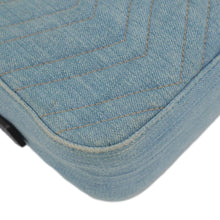 Load image into Gallery viewer, GUCCI Pearl GG Marmont Small Denim Crossbody Bag Blue 447632
