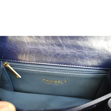 Load image into Gallery viewer, CHANEL Chain Handle CC Flap Quilted Leather Shoulder Bag Blue
