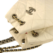 Load image into Gallery viewer, CHANEL Gabrielle Small Quilted Aged Calfskin Leather Backpack Bag White
