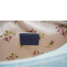 Load image into Gallery viewer, GUCCI Pearl GG Marmont Small Denim Crossbody Bag Blue 447632
