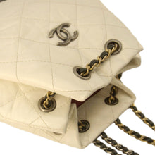 Load image into Gallery viewer, CHANEL Gabrielle Small Quilted Aged Calfskin Leather Backpack Bag White
