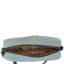 Load image into Gallery viewer, GUCCI Pearl GG Marmont Small Denim Crossbody Bag Blue 447632
