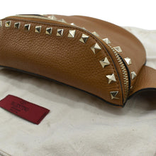 Load image into Gallery viewer, Valentino Spike Leather Belt Bag in Camel Color - Top Right
