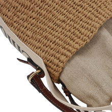 Load image into Gallery viewer, CHLOE Woody Raffia Basket Tote Bag Brown
