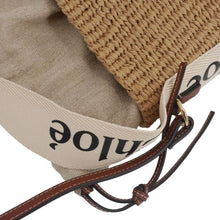 Load image into Gallery viewer, CHLOE Woody Raffia Basket Tote Bag Brown
