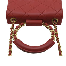 Load image into Gallery viewer, CHANEL Mini In The Loop Quilted  Leather Shoulder Bag Red
