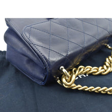 Load image into Gallery viewer, CHANEL Chain Handle CC Flap Quilted Leather Shoulder Bag Blue
