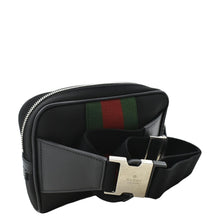 Load image into Gallery viewer, Gucci Web Monogram Canvas Slim Belt Bag in Black
