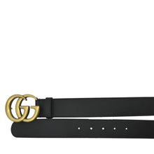 Load image into Gallery viewer, Gucci Double G Buckle Leather Belt Size 80.32 Black  - Belt
