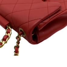 Load image into Gallery viewer, CHANEL Mini In The Loop Quilted  Leather Shoulder Bag Red
