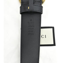 Load image into Gallery viewer, Gucci Double G Buckle Leather Belt Size 80.32 Black  - Serial Number
