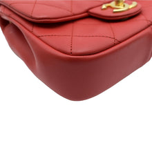 Load image into Gallery viewer, CHANEL Mini In The Loop Quilted  Leather Shoulder Bag Red
