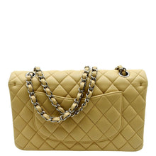 Load image into Gallery viewer, CHANEL Classic Medium Double Flap Quilted Leather Shoulder Bag Beige
