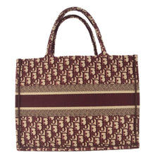 Load image into Gallery viewer, CHRISTIAN DIOR Book Medium Oblique Embroidery Tote Bag Burgundy
