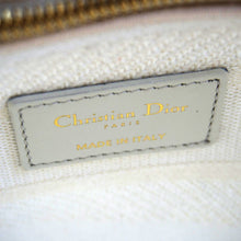 Load image into Gallery viewer, CHRISTIAN DIOR Lady dior D-Lite Embroidered Canvas Shoulder Bag White
