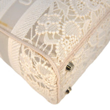 Load image into Gallery viewer, CHRISTIAN DIOR Lady dior D-Lite Embroidered Canvas Shoulder Bag White
