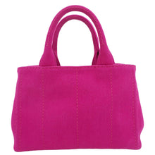 Load image into Gallery viewer, PRADA Canapa Small Logo-Print Canvas Tote Bag Pink
