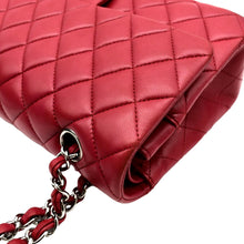 Load image into Gallery viewer, CHANEL Classic Medium Double Flap Quilted Leather Shoulder Bag Red
