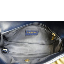 Load image into Gallery viewer, CHANEL Mini Rectangular Flap Chevron Leather Crossbody Bag Navy Blue
