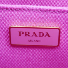 Load image into Gallery viewer, PRADA Canapa Small Logo-Print Canvas Tote Bag Pink
