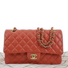 Load image into Gallery viewer, CHANEL Classic Medium Double Flap Quilted Leather Shoulder Bag Red
