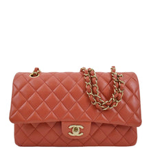 Load image into Gallery viewer, CHANEL Classic Medium Double Flap Quilted Leather Shoulder Bag Red
